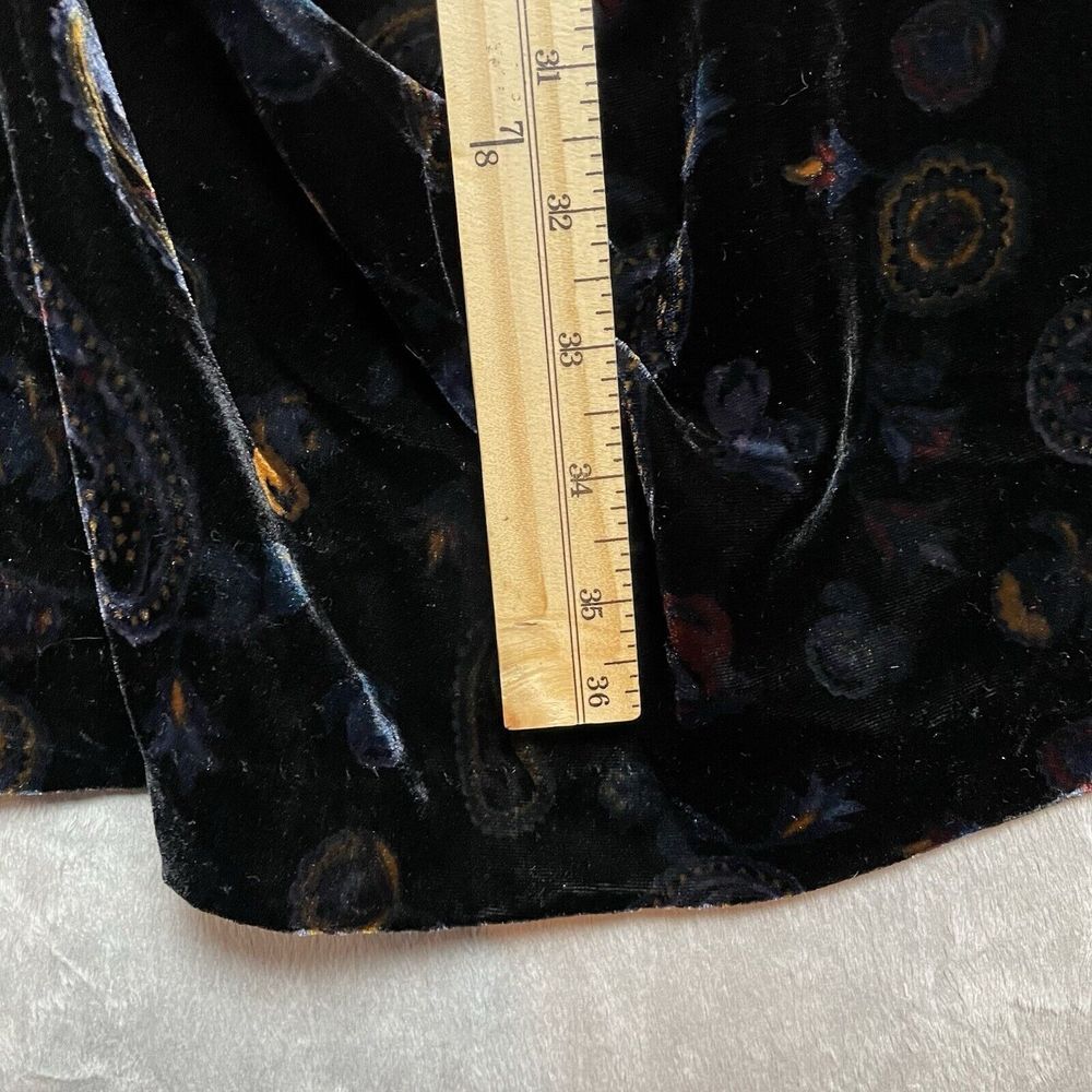 Zara Black Velvet Paisley Mini Dress - Picture 5 of 6